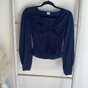 Sunday Best Navy Blouse